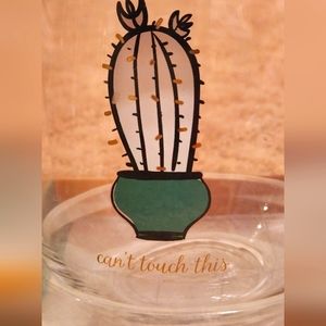 "Can't touch this!" Funny Wine Glass Cactus